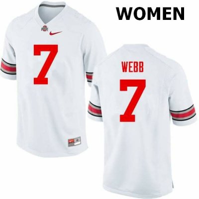 Women's Ohio State Buckeyes #7 Damon Webb White Nike NCAA College Football Jersey New Style NIL0444PB